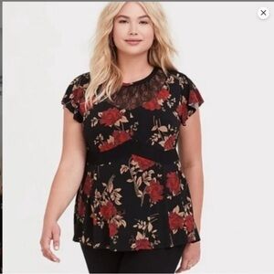 NWOT TORRID Floral Pattern Blouse Sz 2X